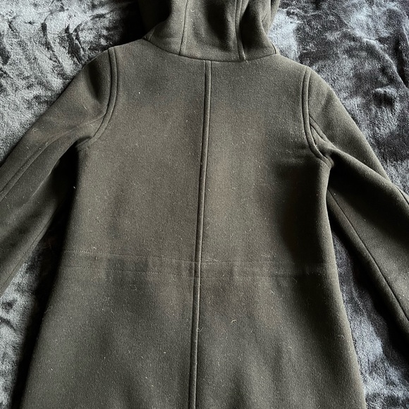 WOMENS WILDRED FREE WOOL CASHEMERE BELND HOODED DRESS COAT - Picture 4 of 5